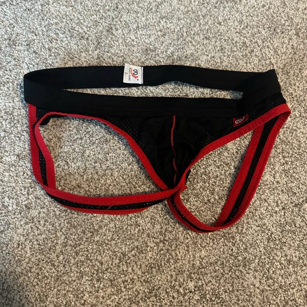 Men's Black and Red Jock - Picture 3 of 3